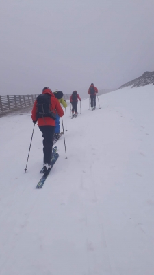 9 Lean conditions but still snow to go at, just. #winterskills #skitouring #winterclimbing