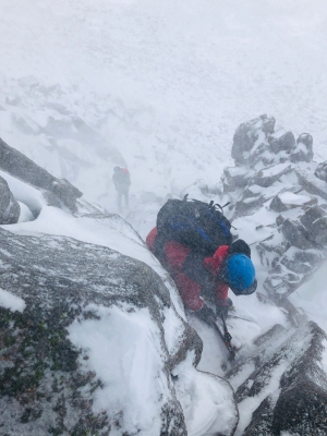 1 Lean conditions but still snow to go at, just. #winterskills #skitouring #winterclimbing