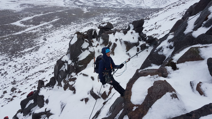3 Mixed weather but good mountain conditions. #winterskills #skitouring #winterclimbing #cairngorms #scotland