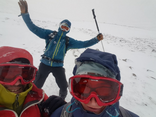 5 Mixed weather but good mountain conditions. #winterskills #skitouring #winterclimbing #cairngorms #scotland