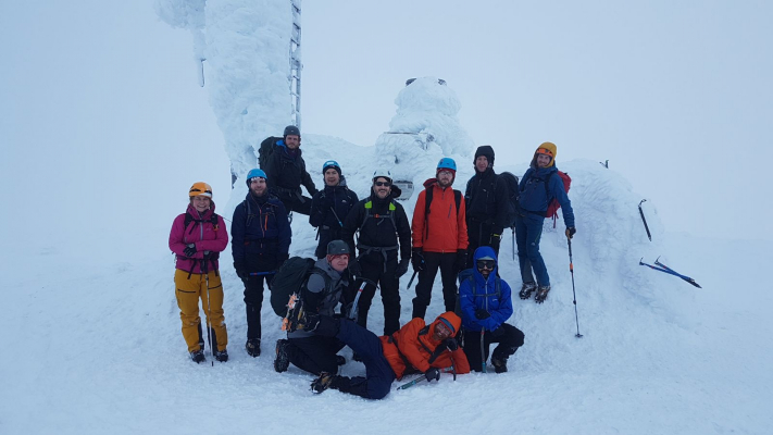 1 Mixed weather but good mountain conditions. #winterskills #skitouring #winterclimbing #cairngorms #scotland