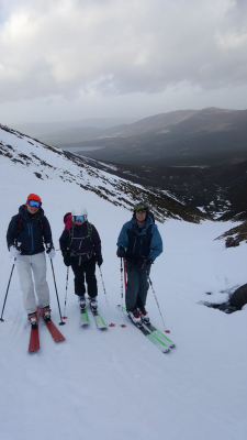 7 Mixed weather but good mountain conditions. #winterskills #skitouring #winterclimbing #cairngorms #scotland